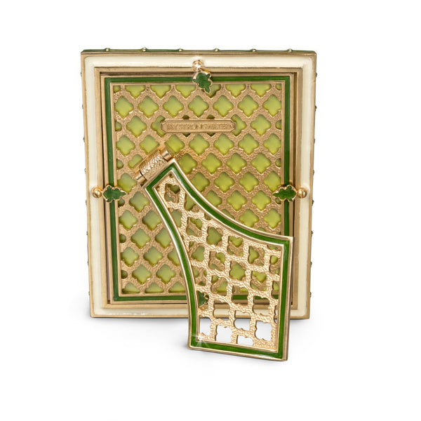 Load image into Gallery viewer, Jay Strongwater Pierce Striped 5 x 7 Frame - Leaf Green

