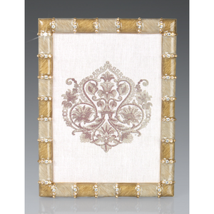 Jay Strongwater Pierce Striped 5 x 7 Frame - Golden
