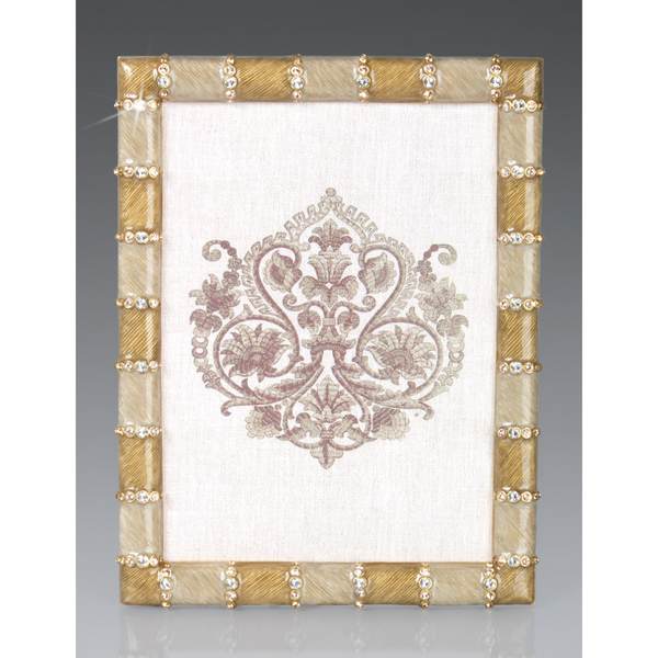 Load image into Gallery viewer, Jay Strongwater Pierce Striped 5 x 7 Frame - Golden
