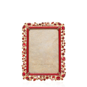 Jay Strongwater Emery Bejeweled 4" x 6" Picture Frame - Ruby