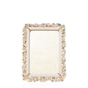 Jay Strongwater Emery Bejeweled 4" x 6" Picture Frame - Baby Blue