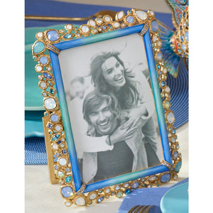 Jay Strongwater Emery Bejeweled 4" x 6" Picture Frame - Oceana