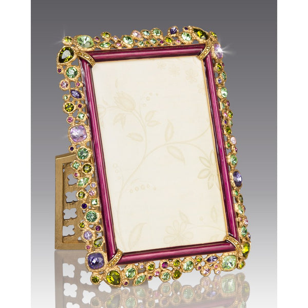 Load image into Gallery viewer, Jay Strongwater Emery Bejeweled 4" x 6" Picture Frame - Bouquet
