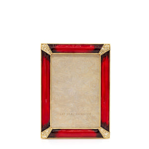 Jay Strongwater 4" x 6" Lavinia Frame - Ruby