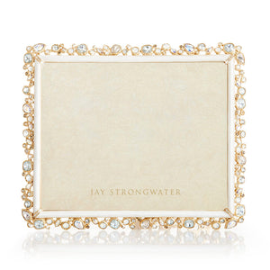 Jay Strongwater Theo Bejeweled 8" x 10" Picture Frame - White Opal