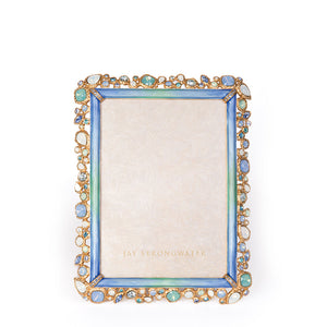 Jay Strongwater Leslie Bejeweled 5" x 7" Picture Frame - Oceana