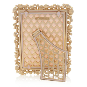 Jay Strongwater Leslie Bejeweled 5" x 7" Picture Frame - Baby Pink