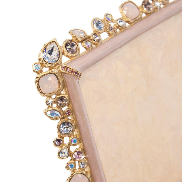 Load image into Gallery viewer, Jay Strongwater Leslie Bejeweled 5" x 7" Picture Frame - Baby Pink
