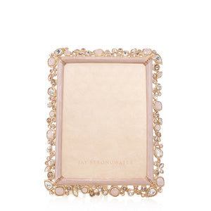 Jay Strongwater Leslie Bejeweled 5" x 7" Picture Frame - Baby Pink
