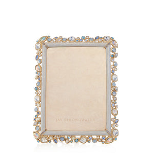 Jay Strongwater Leslie Bejeweled 5" x 7" Picture Frame - Baby Blue