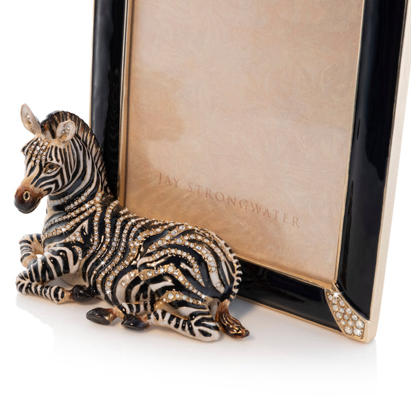 Load image into Gallery viewer, Jay Strongwater Benton Zebra 5 x 7 Frame - Jungle
