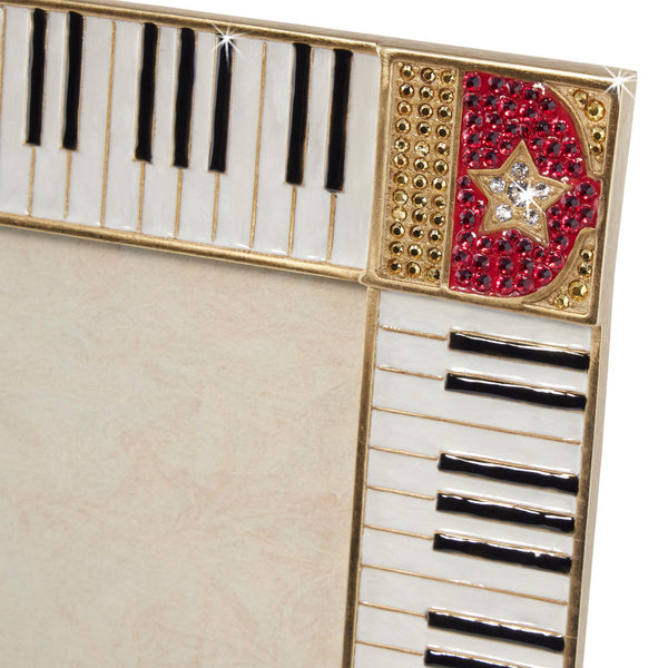 Load image into Gallery viewer, Jay Strongwater 5" x 7" Elton John Piano Key Frame
