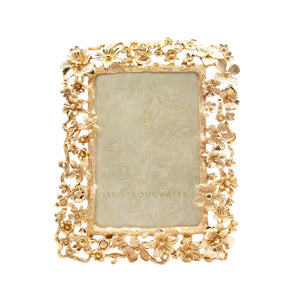 Jay Strongwater Leartes Composition 4" x 6" Picture Frame - Gold
