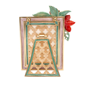 Jay Strongwater Amara Tropical Flower 3x4 Picture Frame