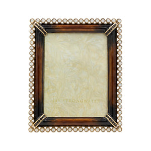 Jay Strongwater Emilia Stone Edge 3" x 4" Picture Frame - Safari Brown