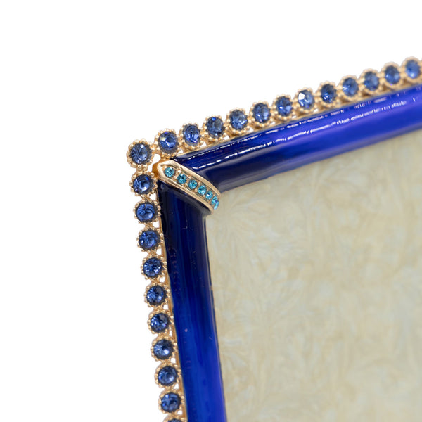 Load image into Gallery viewer, Jay Strongwater Lucas Stone Edge 5" x 7" Picture Frame - Lapis
