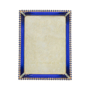 Jay Strongwater Lucas Stone Edge 5" x 7" Picture Frame - Lapis