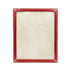 Jay Strongwater Laetitia Stone Edge 8" x 10" Picture Frame - Ruby