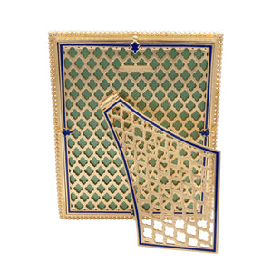 Jay Strongwater Laetitia Stone Edge 8" x 10" Picture Frame - Lapis