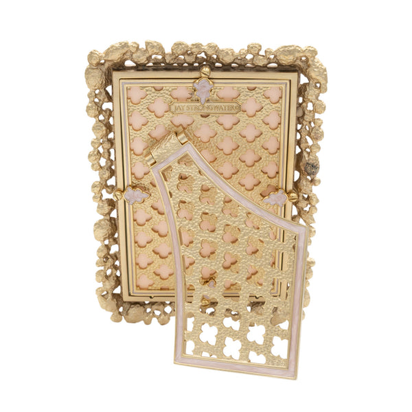 Load image into Gallery viewer, Jay Strongwater Emery Bejeweled 4" x 6" Picture Frame - Baby Pink
