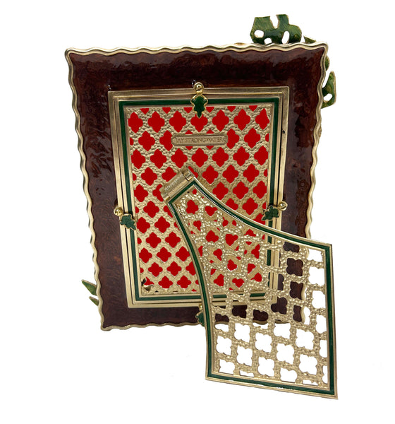 Load image into Gallery viewer, Jay Strongwater Orion Leopard Print and Palm Leaf 5 x 7 Frame
