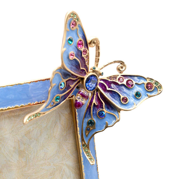 Load image into Gallery viewer, Jay Strongwater Arabella Butterfly 5" x 7" Picture Frame
