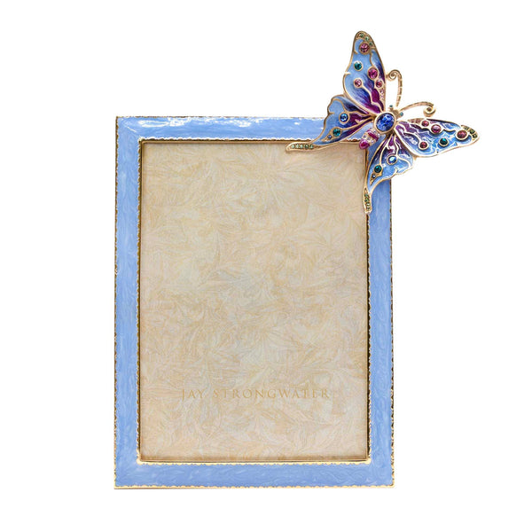 Load image into Gallery viewer, Jay Strongwater Arabella Butterfly 5" x 7" Picture Frame
