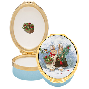Halcyon Days Friendship at Christmas Enamel Box