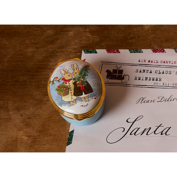 Load image into Gallery viewer, Halcyon Days Friendship at Christmas Enamel Box
