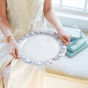 Mariposa Seashell Border Round Platter