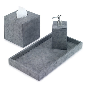 Bodrum Linens Stingray Gray Tissue Box