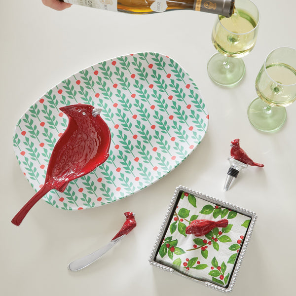 Load image into Gallery viewer, Mariposa Red Cardinal Nut Dish
