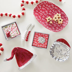 Mariposa Happy Santa (6103) Beaded Napkin Box Set