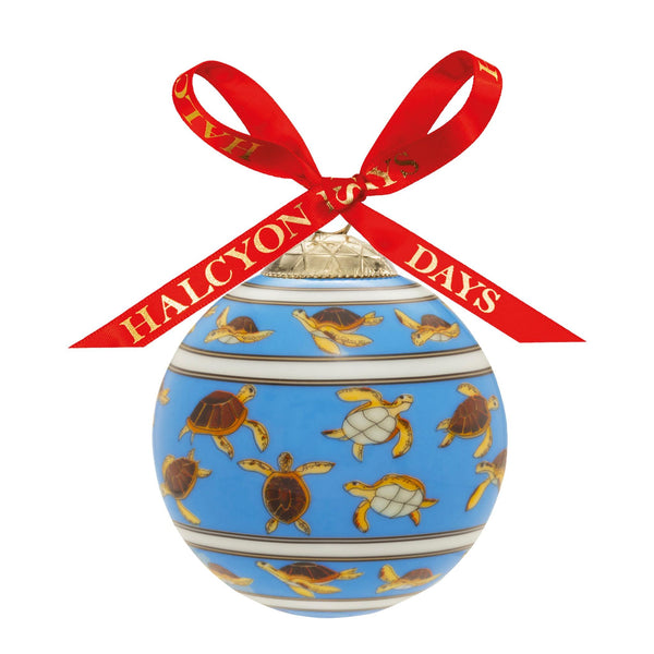 Load image into Gallery viewer, Halcyon Days Turtle - 3" - Bauble Christmas Ornament
