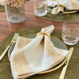 Bodrum Linens Velvet - Easy Care Placemats - Set of 4