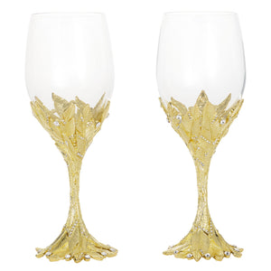 Olivia Riegel Gold Preen Wine Glass (Set of 2)