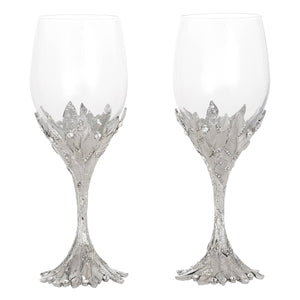 Olivia Riegel Silver Preen Wine Glass (Set of 2)