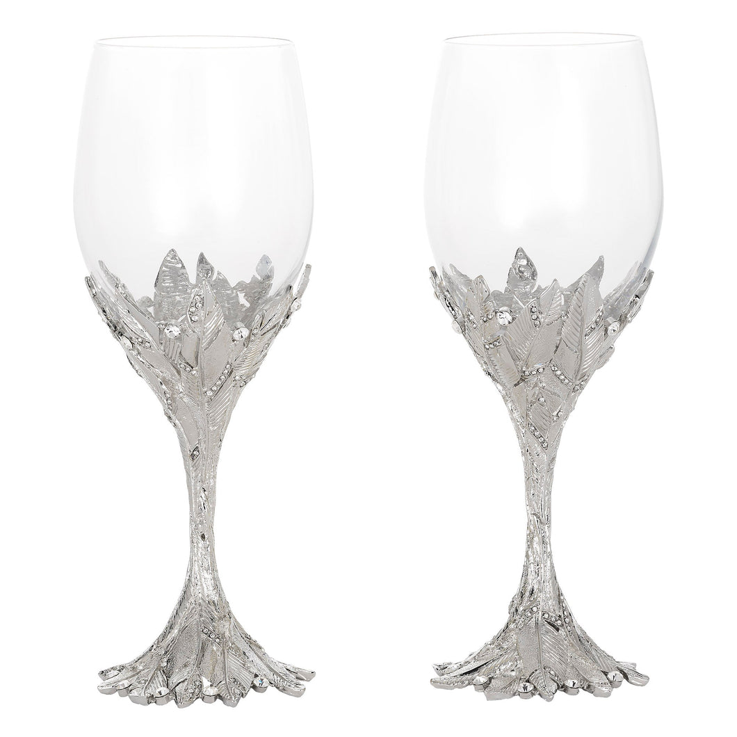 Olivia Riegel Silver Preen Wine Glass (Set of 2)