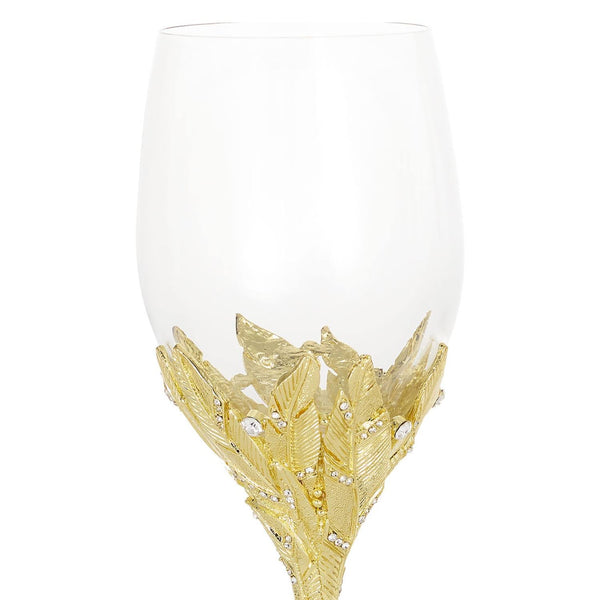 Load image into Gallery viewer, Olivia Riegel Gold Preen Wine Glass (Set of 2)
