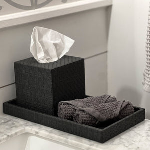 Bodrum Linens Wicker Bath Accessories - Black