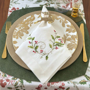 Bodrum Linens Winterberry Napkin - Linen Napkins - Set of 4