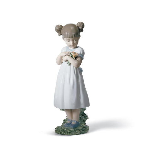 Lladro Flowers For Mommy Girl Figurine