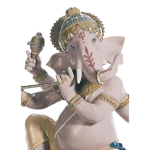 Lladro Bansuri Ganesha Figurine