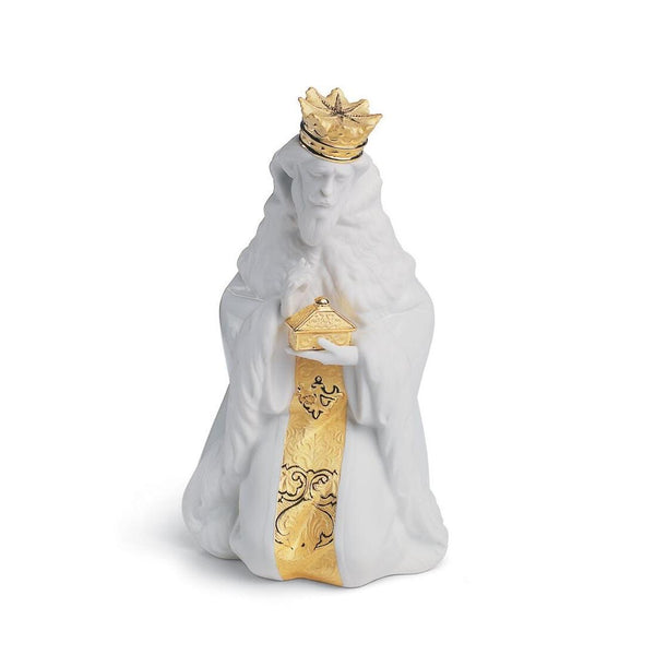 Load image into Gallery viewer, Lladro King Gaspar Nativity Figurine - Golden Lustre

