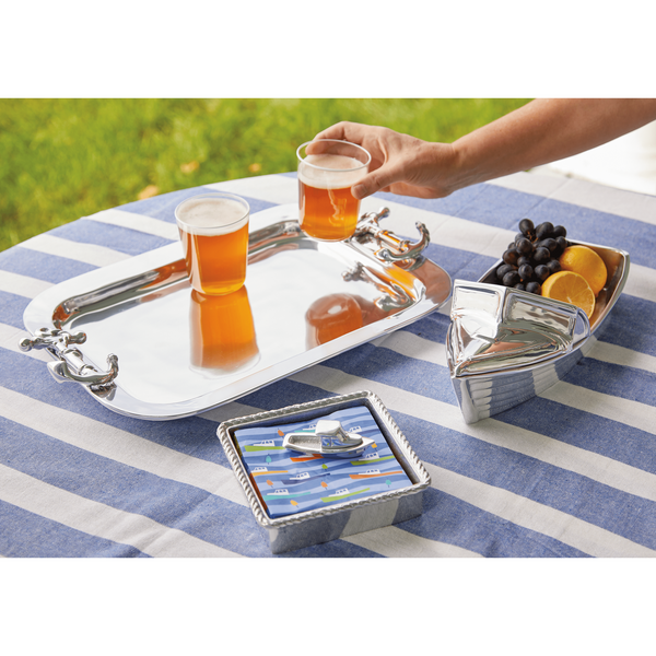 Load image into Gallery viewer, Mariposa Motorboat (5636) Rope Napkin Box Set
