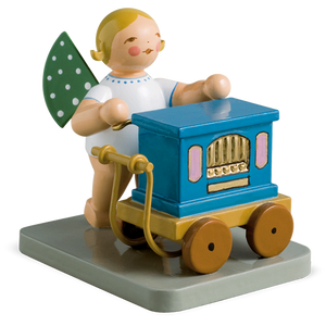 Wendt & Kuhn Angel with Barrel Organ Figurine