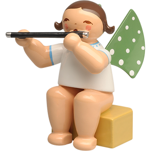 Wendt & Kuhn Angel, Small, with Transverse Flute Figurine
