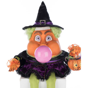 Katherine's Collection Bubbles the Witch Candy Corn Ledge Sitter
