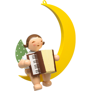 Wendt & Kuhn Angel with Accordion, in Moon Figurine