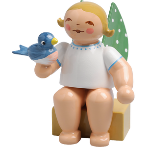 Wendt & Kuhn Angel, Small, with Bird Figurine